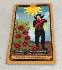 SEVEN OF PENTACLES X-Men X of Swords Marvel Heroclix Tarot Card