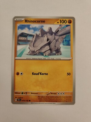 Pokemon Card - Rhinocorn 074/142 - Star Crown EV07