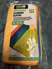 Microfiber Cleaning Clothes 12x12 24 Pack 4 different Colored Clothes Brand New