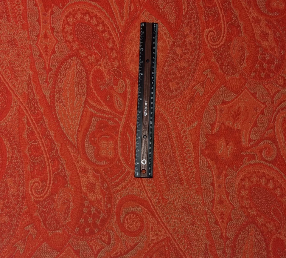 OUTDURA SASHA TANGERINE ORANGE FLORAL PAISLEY OUTDOOR FABRIC BY THE YARD 54"W - Image 3 of 4