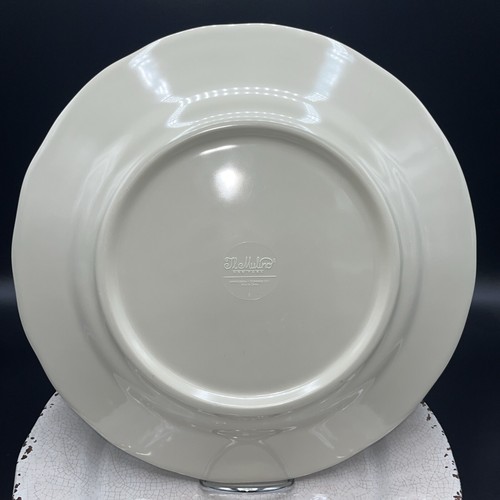Il Mulino Cream Melamine Dinner Plates 10 3/4” Rustic Crackle Crazed Set/6 - Picture 3 of 10