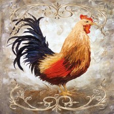 Ceramic Backsplash Tile Mural Rooster Hen Chicken Kitchen/Bathroom - Rooster V