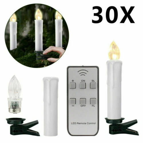 Velas de navidad y festividades blancos de plástico