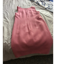Talbots Pink Sleeveless Sheath Dress V Neck Knee Length Petites 8P