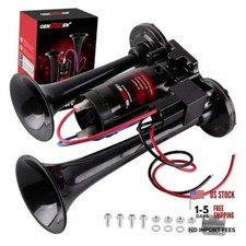 Air Horn for Car/Trucks, 150dB Super Loud Train Horn,with All-in-One 12V Black