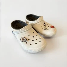 Crocs Classic White Clogs Unisex Kids Size M 7 W 9