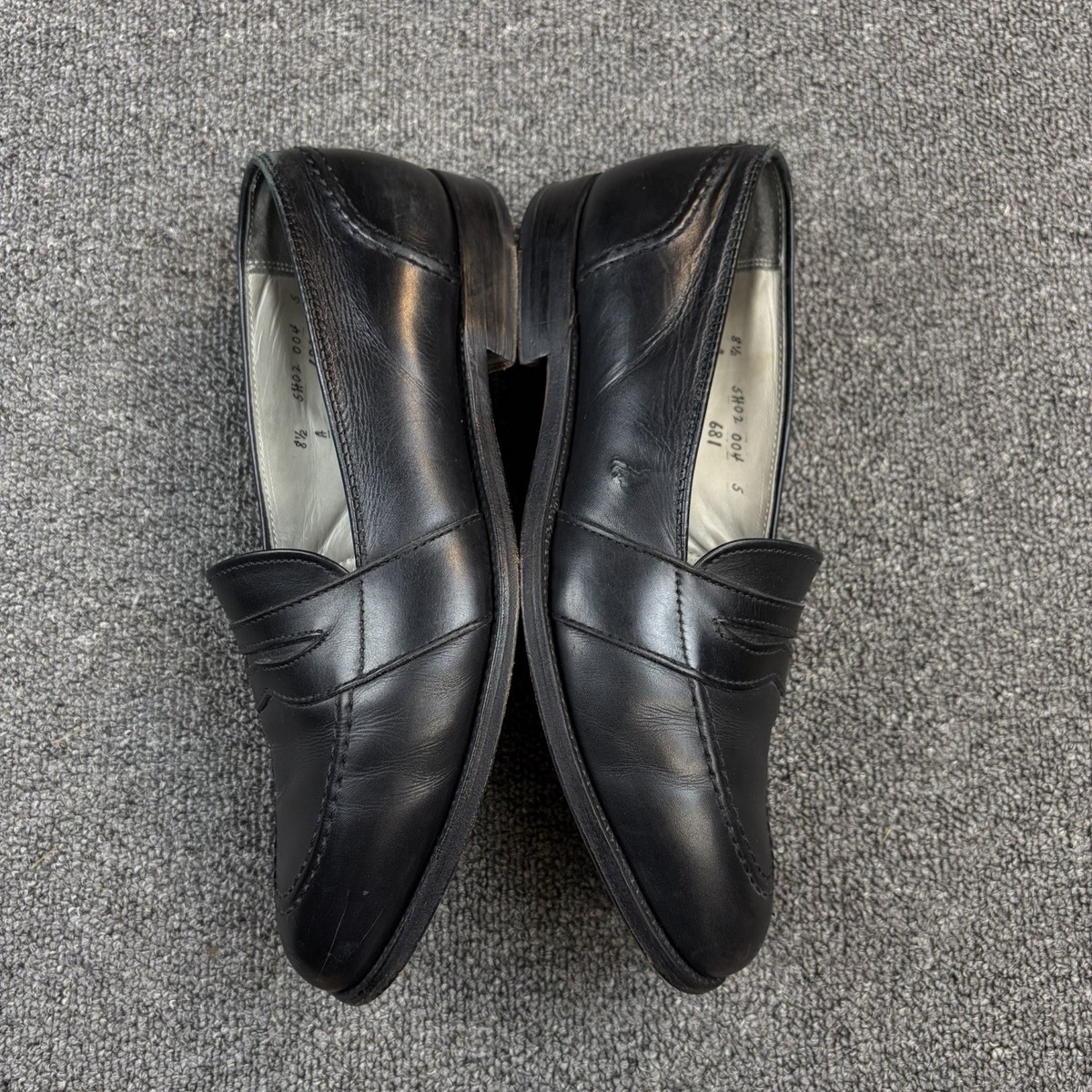 Alden 681 Calf Leather Black Full Strap Penny Loafers Shoes Men