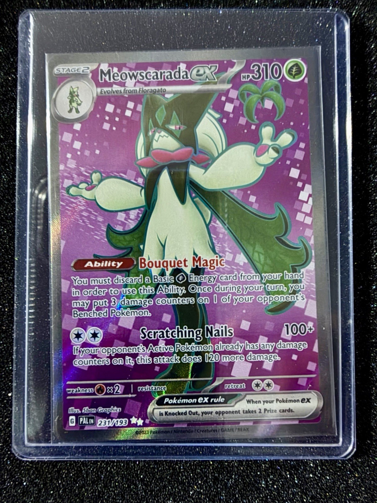 Pokémon TCG SV-Paldea Evolved Meowscarada EX #231/193 Ultra Rare