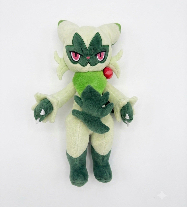 Pokémon Center Meowscarada Green Plush Stuffed Animal 2023 FTTA0049