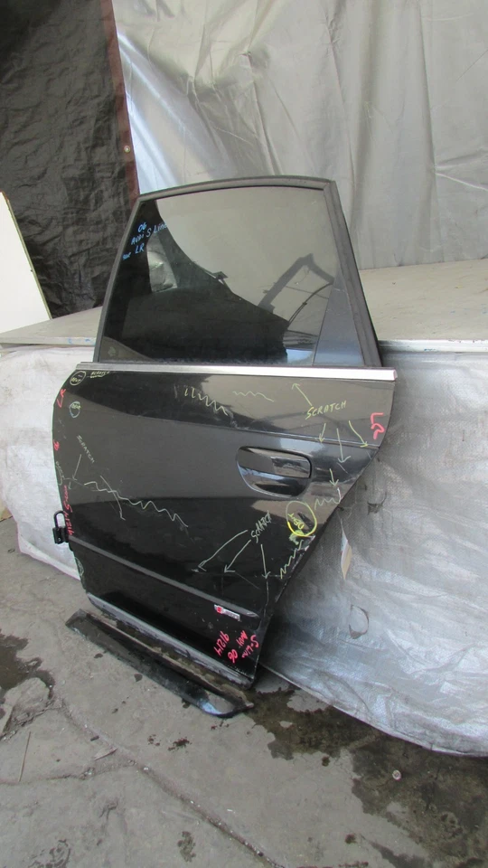 2006-2007-2008 AUDI A4 S-LINE LEFT DRIVER SIDE L BLACK REAR DOOR OEM - Image 2 of 4
