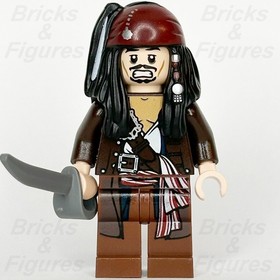 LEGO Pirates of the Caribbean Captain Jack Sparrow Minifigure Pirate 4184 poc034