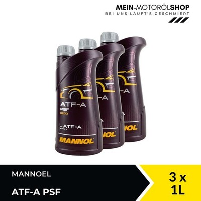 Mannol ATF-A PSF Automatik Getriebeöl Hydrauliköl Servoöl 3x1 Liter = 3 Liter