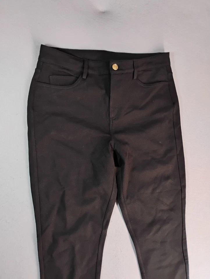 Michael Kors Womens Jeans Medium Black Skinny Stretch Mid Rise Dark 5 Pockets - Image 4 of 4