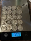 20 Washington silver quarters.$5 face value.50s@60s.good condition.90%silver.
