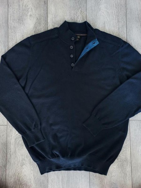 Men Massimo Dutti Sweater Navy Cotton 40 /L / 48 #MXNK