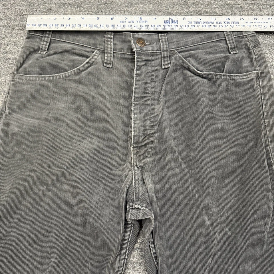 Pantalones de Pana Levis De Colección Hombres 33X33 Gris 519 Pierna Recta Años 80 Academia EE. UU. Foto 4 de 4