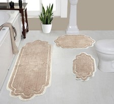 Allure Collection 100 Cotton Tufted Bathroom Rug, Soft and Absorbent Bath Rugs,