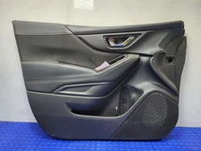 19-24 Subaru Forester Front Door Trim Panel Left Driver Side Black Leather OEM
