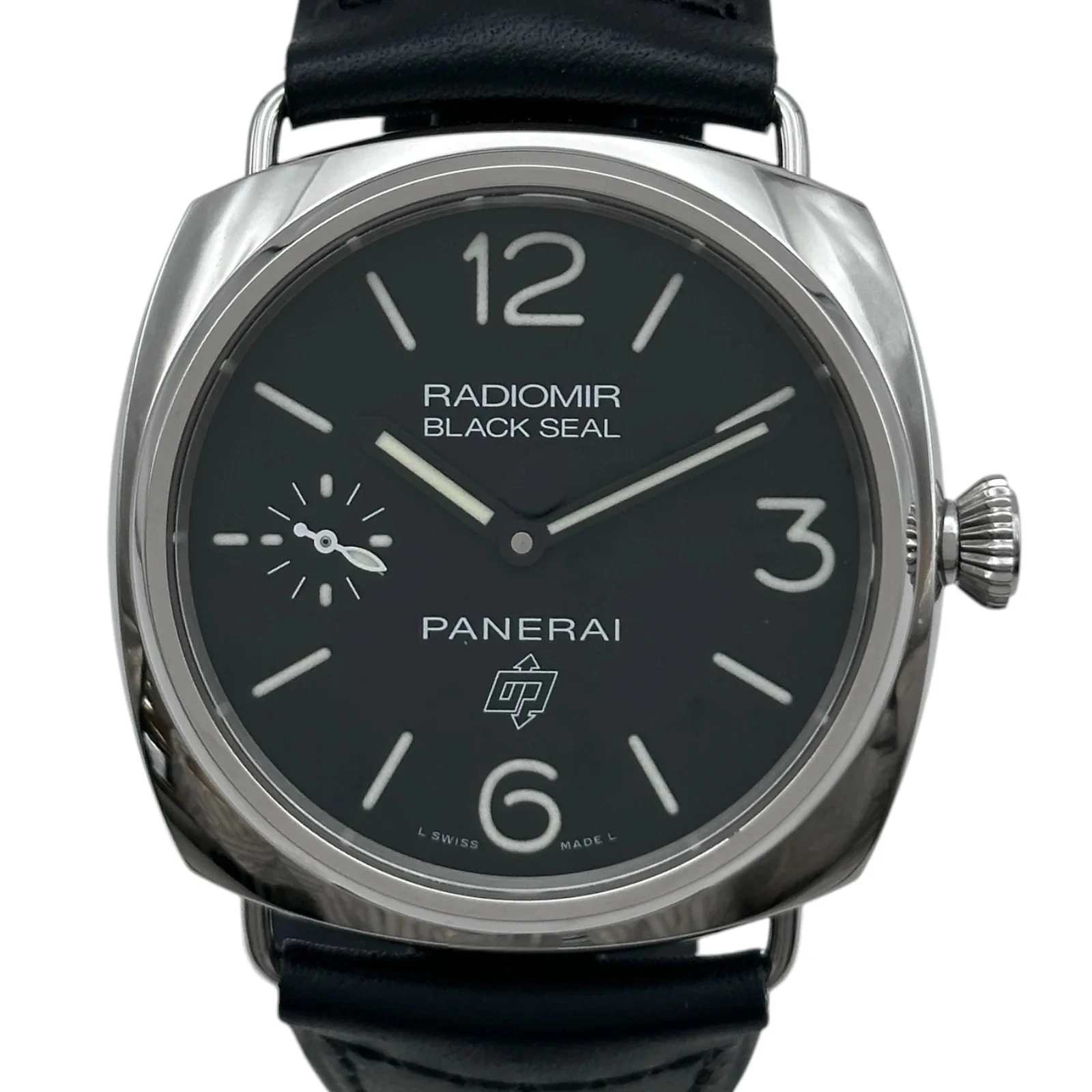 Panerai — PANERAI PAM00380 45mm SS Black Dial Hand-Winding Watch 2017 #OKW1971