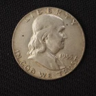 1955 *P* Franklin SILVER Half Dollar *AU* - FREE SHIP! C2652