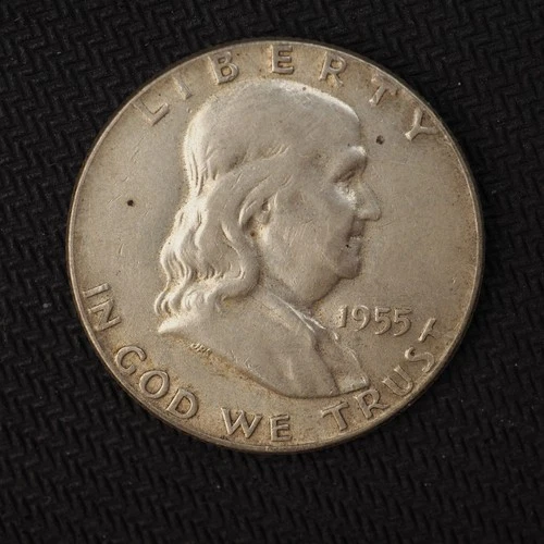 1955 *P* Franklin SILVER Half Dollar *AU* - FREE SHIP! C2652