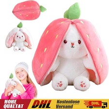 Erdbeere und Kaninchen Plüschtier Verstecken Plüsch Hasenpuppe Tierspielzeug