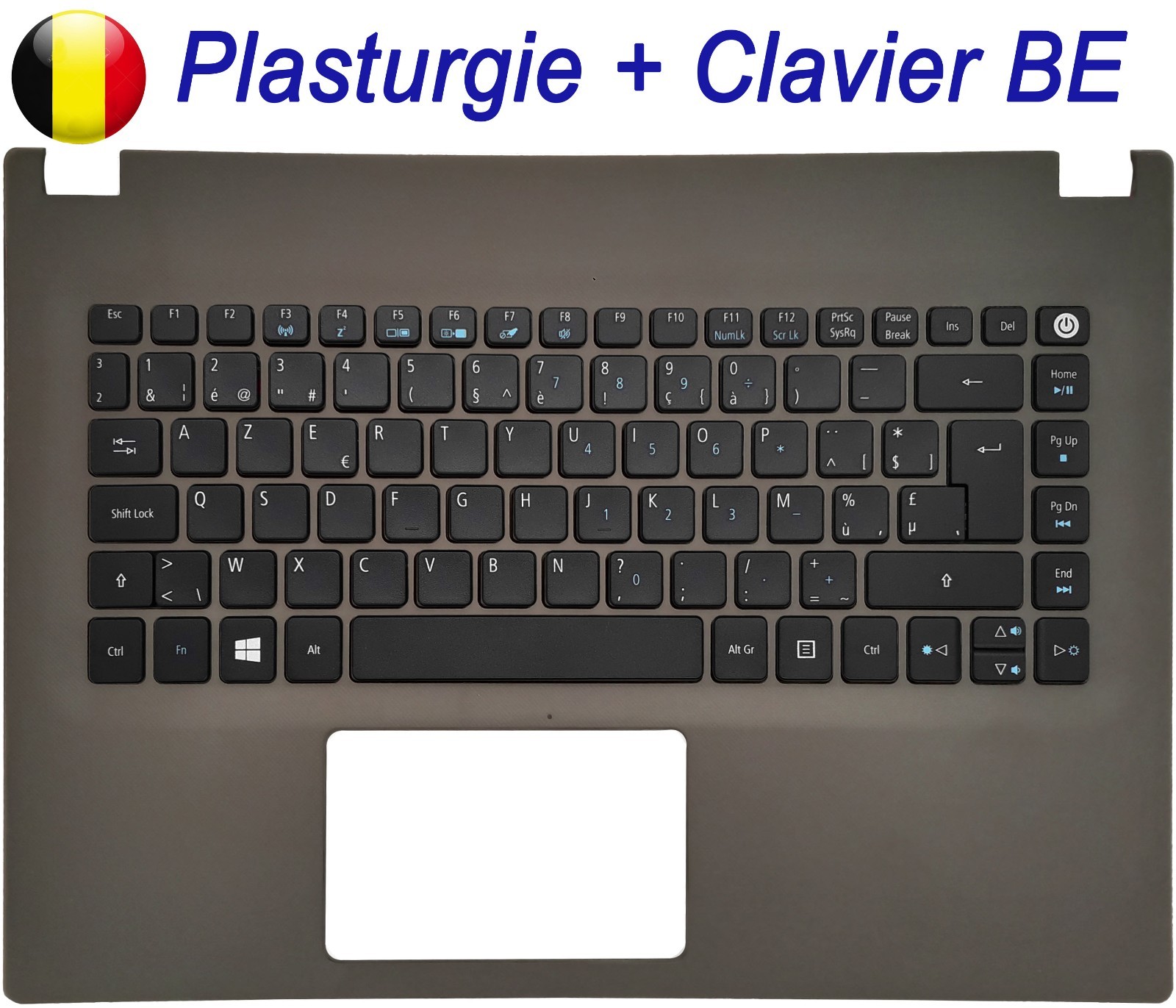 Réparer clavier bloqué ACER Aspire E5-474 via cette plasturgie AZERTY Belge complète