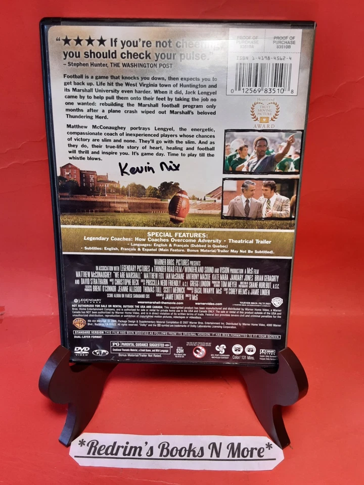 We Are Marshall DVD Widescreen Sports Drama Matthew Mcconaughey - Image 3 of 3