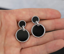 David Yurman Sterling Silver & Black Onyx Ele...