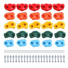 25 Rock Climbing Holds for Kids Climber With Hardware, Wall Holds and Grips f