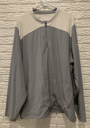Under Armour 1/4 Zip Windbreaker Jacket Men’s Size XXL Gray/White Says "IMT"