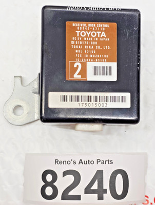 2004-2009 Toyota Prius 1.5L L4 16V Receiver Door Control Module 89741-47110