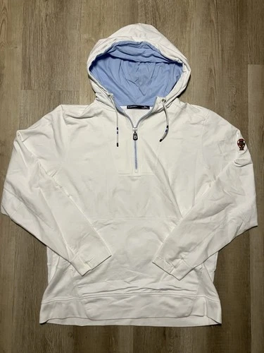B. Draddy Men's The Procter 1/4-Zip White Pull Over Hoodie Mens Sz XL - product listing photo