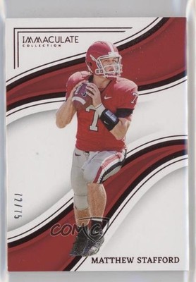 2023 Panini Immaculate Collegiate Ruby 72/75 Matthew Stafford #34 08ee