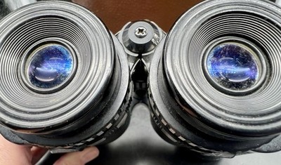 Vintage Mayflower Fully Coated Zoom 7X-12X40 Binoculars In Leather