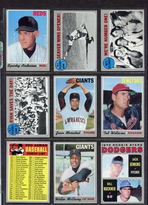 1970 Topps Baseball Teilweise Set Mit 252 Niedrig To Mid Grad W / Hofers, Hi #,