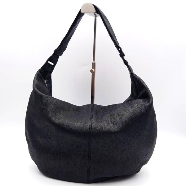 BOTTEGA VENETA Y2K Archive Pebbled Leather Large Hobo Shoulder Bag Black Unisex