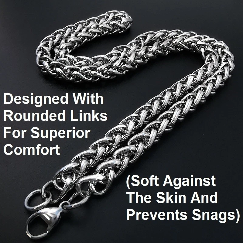 Large 2-1/2" Seattle Seahawks Men Stainless Steel Pendant Chain Necklace NFL - Image 4 of 4