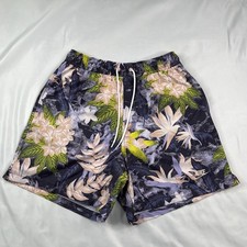 Nike Club Drawstring Flow Woven Shorts Men Small Tropical Print Twill HV4610-515