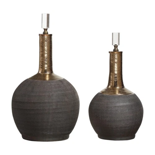 Uttermost Arnav Matte Black Bottles (Set of 2) - Picture 1 of 2