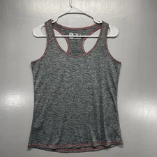 RBX X-Dri Racerback Tank Top Gray Polyester Spandex Women Medium