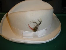 Vintage Capas Design Godfather Fedora Hat USA 100% wool Off White XXL