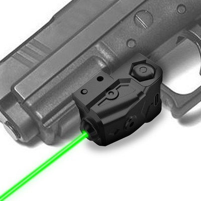 USB Rechargeable Green Laser Sight Low Profile Guns Pistol Picatinny Rail