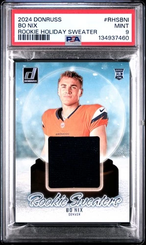 2024 PANINI DONRUSS ROOKIE HOLIDAY SWEATER #RHSBNI BO NIX ROOKIE RC PSA 9