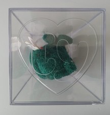 TY Beanie Baby 2000 "2001 Holiday Teddy" Green Bear with Tag Errors in Ty Case