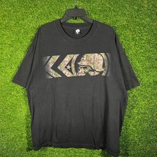 Metal Mulisha Mens XL Black Graphic T-Shirt Camo Skull Helmet RealTree Logo