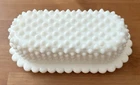 Fenton Hobnail White Milk Glass Butter Dish 1960’s Rare Vintage