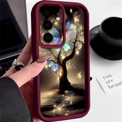 Für Samsung Galaxy A17 A56 A36 A55 A15 A37 A57 Schmetterling Baum TPU Hülle Case