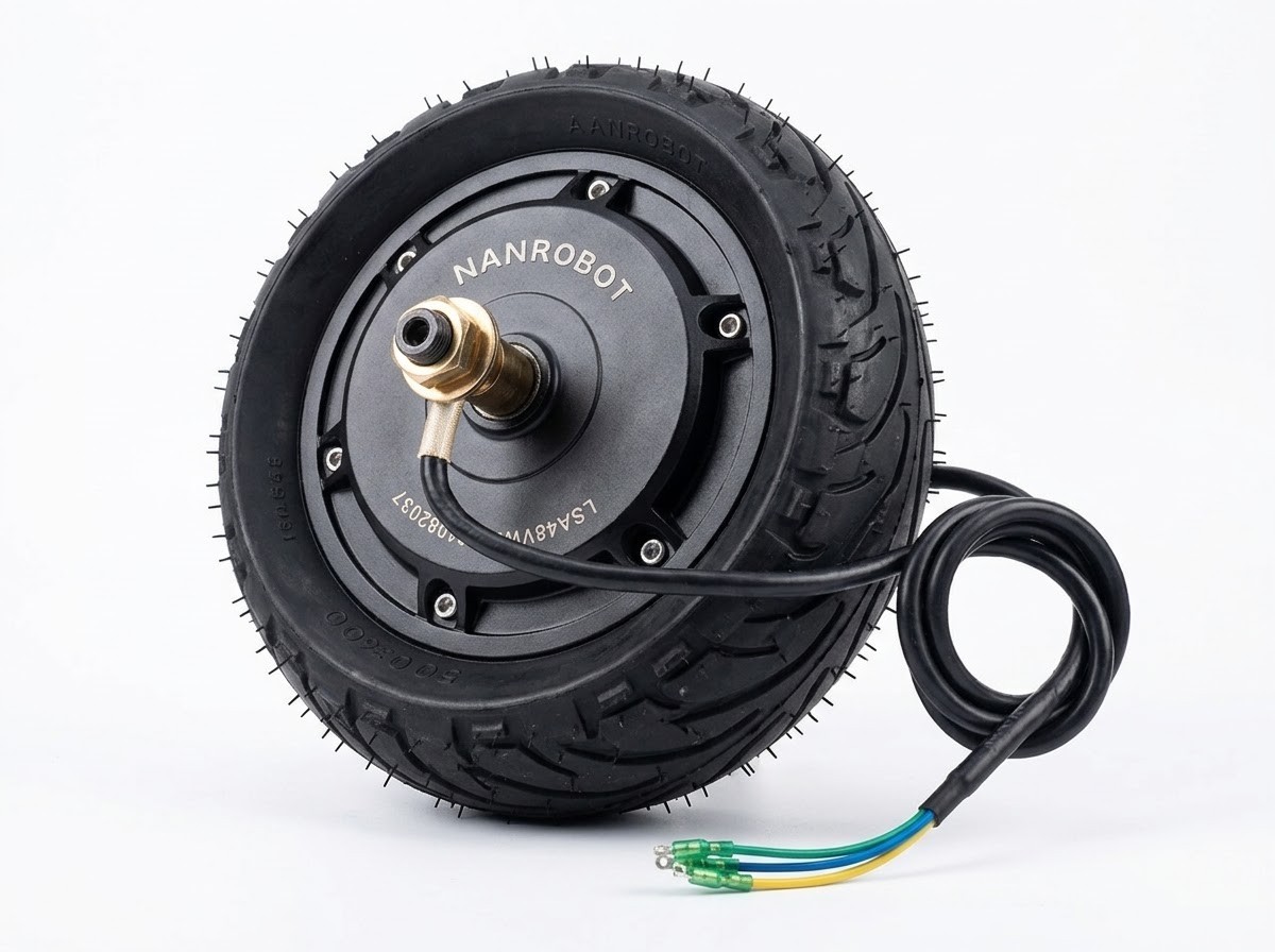 Ricambio ruota motore mozzo scooter elettrico Nanrobot LSA48V 200x90 nuovo