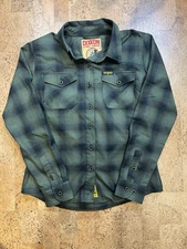Dixxon Flannel Black Rifle Coffee Company Green Plaid Shirt Womens Size Medium